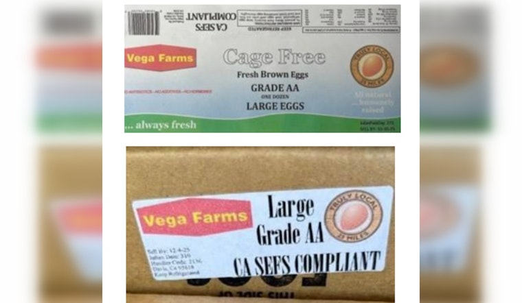California Health Authorities Warn Against Salmonella Outbreak Linked to Vega Farms Eggs; Recall Underway