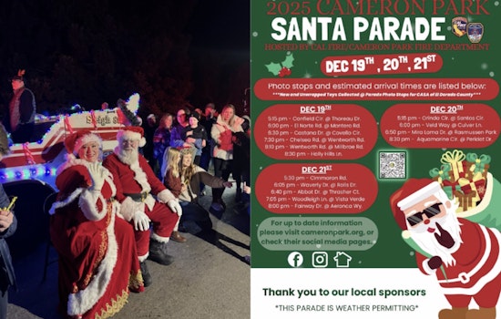 Cameron Park Gears Up for Festive Santa Parade Benefiting CASA El Dorado