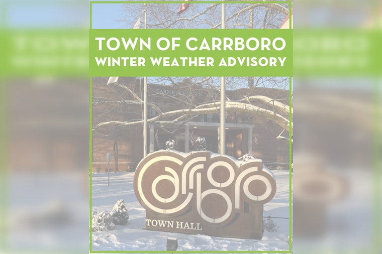 Carrboro and Triangle Area on Alert for Snow and Flash Freeze, Commutes May Be Impacted