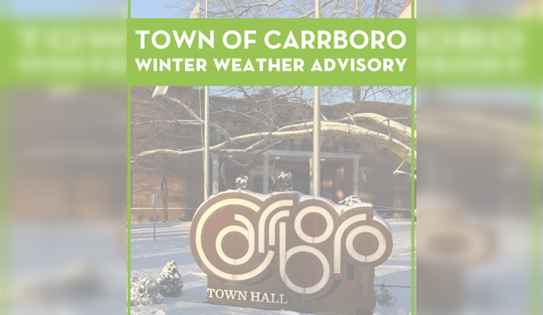 Carrboro and Triangle Area on Alert for Snow and Flash Freeze, Commutes May Be Impacted