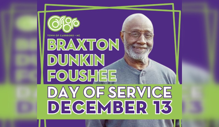 Carrboro to Celebrate 'Braxton Dunkin Foushee Day of Service' Honoring Local Hero's Legacy