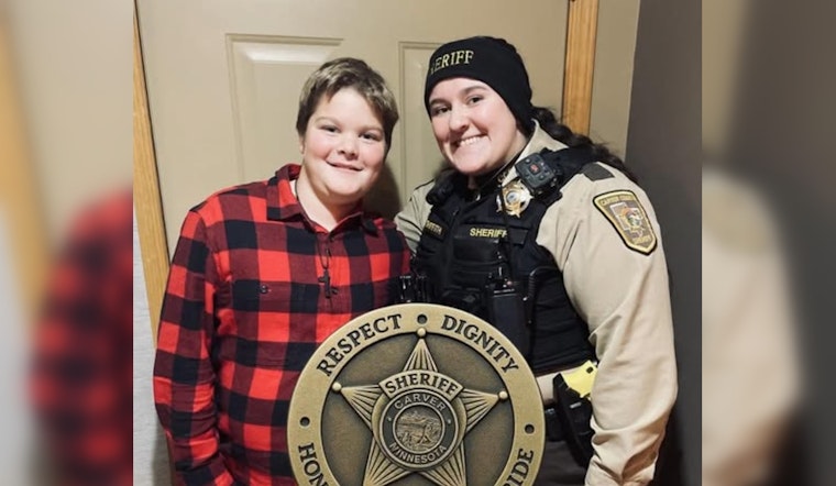 Carver County Youth Hailed for Quick-Thinking That Leads to DWI Arrest; Honored by Sheriff's Office