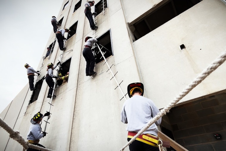 Charlotte Fire Department Upholds Tradition With Pompier Ladder Training Regimen