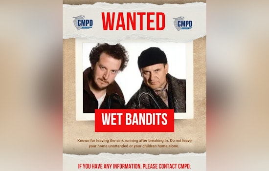 Charlotte Police Warn of “Wet Bandits” Menace Ahead of the Holidays and Tease Greensboro PD With Alleged Cop Crook Quip