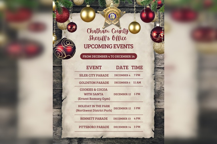 Chatham County Sheriff's Office Rings in the Holidays with Community Events and Festivities