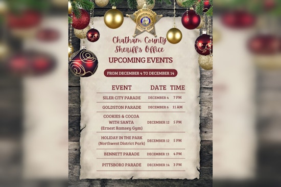 Chatham County Sheriff's Office Rings in the Holidays with Community Events and Festivities