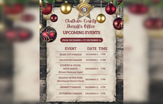 Chatham County Sheriff's Office Rings in the Holidays with Community Events and Festivities