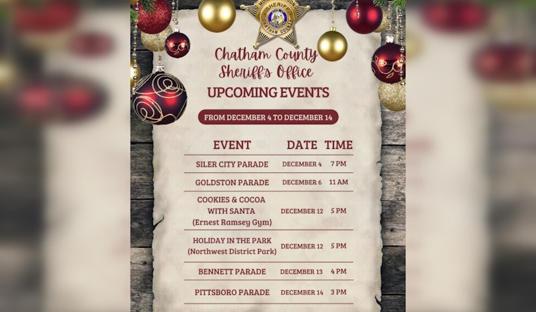 Chatham County Sheriff's Office Rings in the Holidays with Community Events and Festivities
