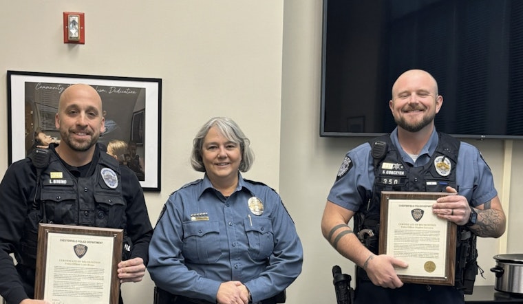 Chesterfield Officers Honored for Solving $217K Theft Case as Suspect Faces 11 Charges