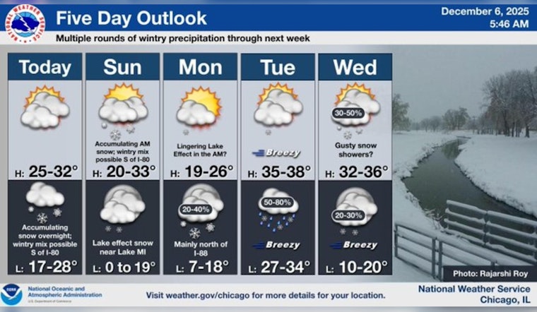 Chicago on Alert for Sunday Snow as Winter Weather Advisory Issued