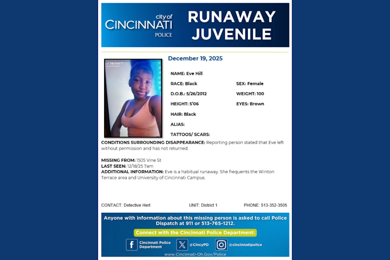 Cincinnati Police and Community Mobilize in Search for Missing 13-Year-Old Eve Hill