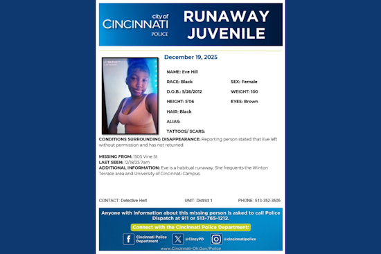 Cincinnati Police and Community Mobilize in Search for Missing 13-Year-Old Eve Hill