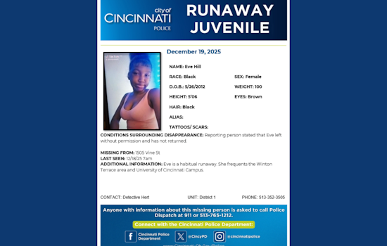 Cincinnati Police and Community Mobilize in Search for Missing 13-Year-Old Eve Hill