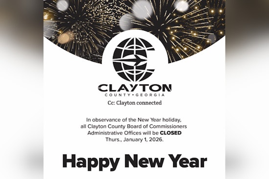 Clayton County Government Offices to Close on January 1, 2026 for New Year Observance
