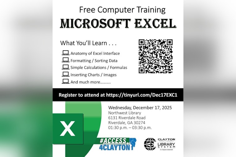 Clayton County Offers Community Microsoft Excel Training to Boost Digital Skills