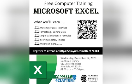 Clayton County Offers Community Microsoft Excel Training to Boost Digital Skills