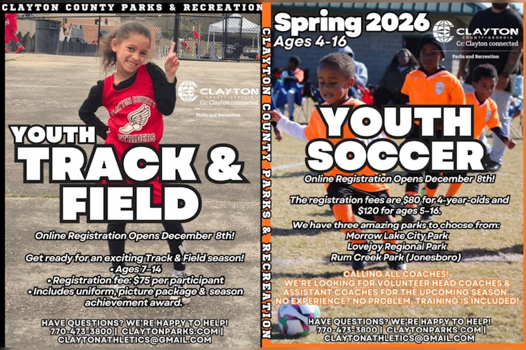 Clayton County Opens Registration for Youth Soccer and Track Programs, Deadline on December 31