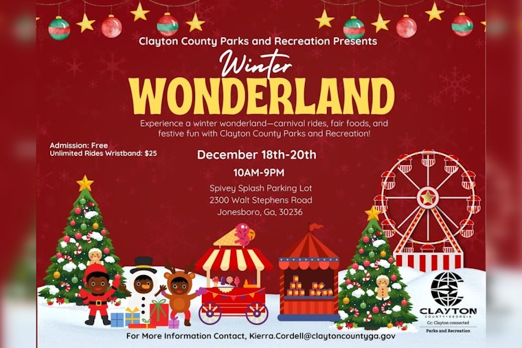 Clayton County to Host Festive Winter Wonderland Carnival in Jonesboro with Free Admission