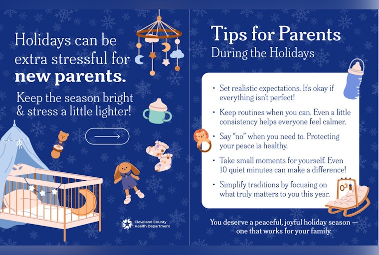 Cleveland County Health Department Shares Tips for Stress-Free Holidays, Highlights Maternal Mental Health Resources