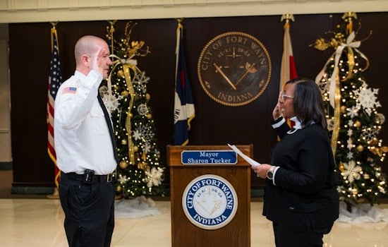 Cody Brooks Sworn In as Fort Wayne Fire Department's New Deputy Chief