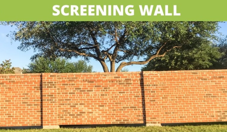 Construction on Screening Wall Begins in Park Ridge Estates, Lewisville Advises Caution and Pet Safety