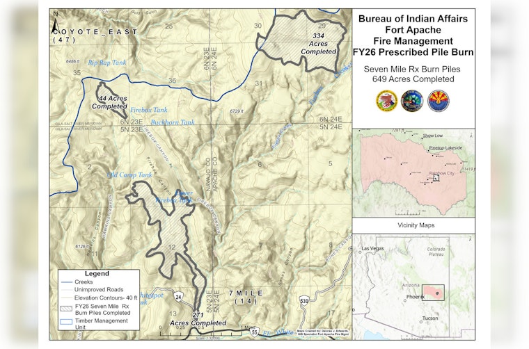 Controlled Burns Continue on Fort Apache Indian Reservation to Enhance Land Health and Safety