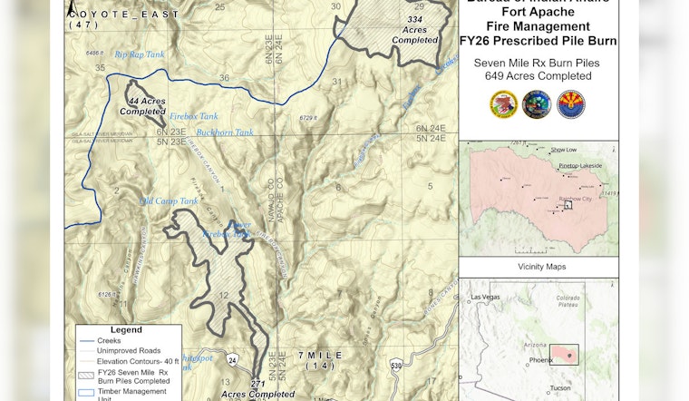 Controlled Burns Continue on Fort Apache Indian Reservation to Enhance Land Health and Safety