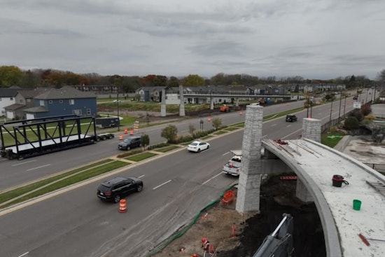 Coon Rapids Boulevard Closure Tonight for Pedestrian Bridge Installation, Detours in Place
