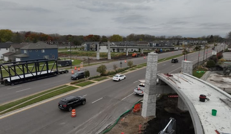Coon Rapids Boulevard Closure Tonight for Pedestrian Bridge Installation, Detours in Place