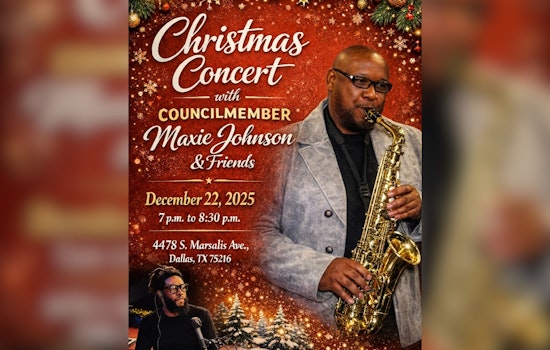 Councilmember Maxie Johnson to Host Exclusive Christmas Concert in Dallas’ District 4