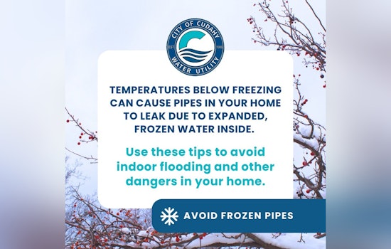 Cudahy City Offers Crucial Tips for Preventing Frozen Pipes During Cold Snap