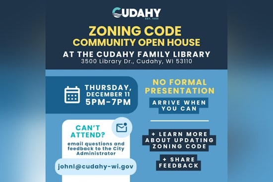 Cudahy Residents Invited to Influence City's Future at Zoning Code Update Open House