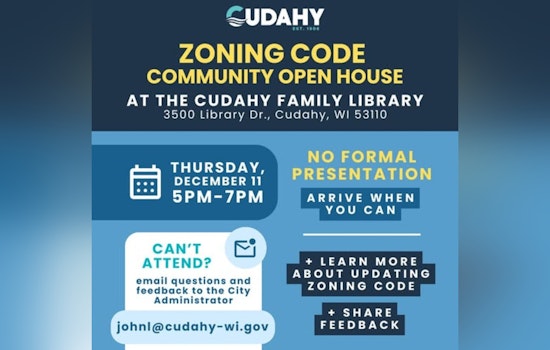 Cudahy Residents Invited to Influence City's Future at Zoning Code Update Open House
