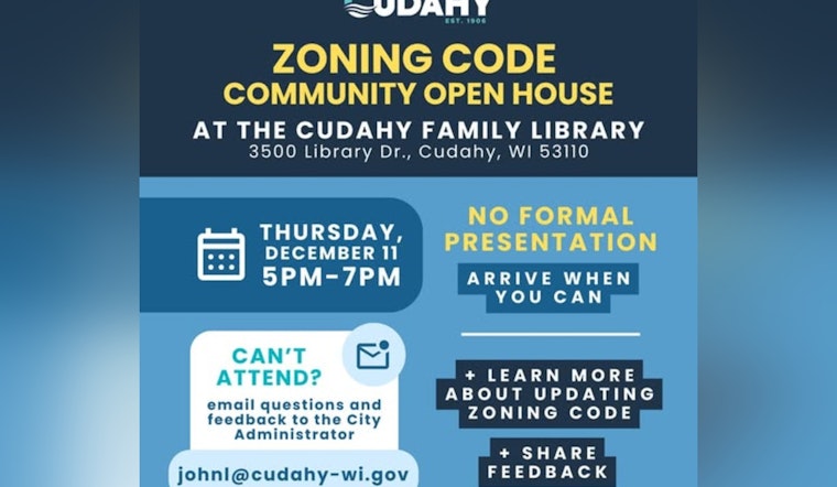 Cudahy Residents Invited to Influence City's Future at Zoning Code Update Open House