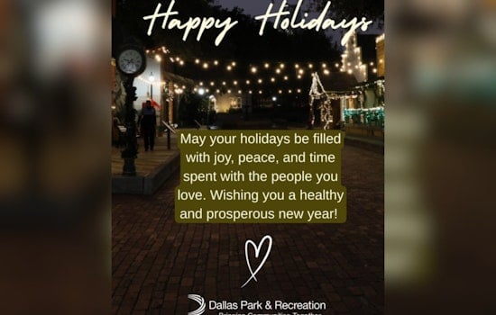 Dallas Park and Recreation Department Announces Holiday Closures for Christmas and New Year’s Day