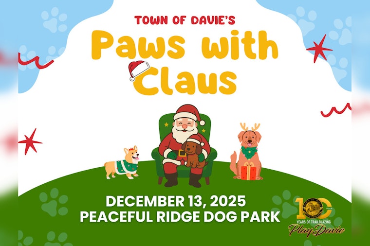 Davie's Peaceful Ridge Dog Park to Host 'Paws with Claus' Holiday Event for Pets and Owners