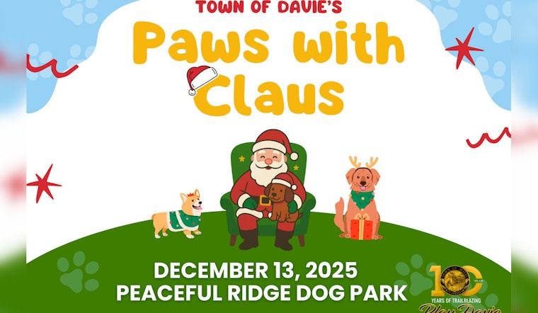 Davie's Peaceful Ridge Dog Park to Host 'Paws with Claus' Holiday Event for Pets and Owners