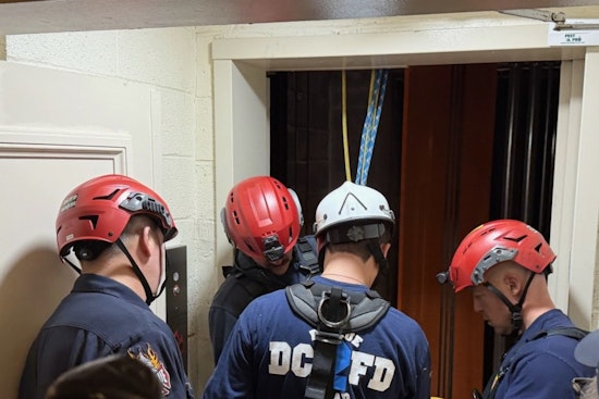 DC Fire and EMS Department Conducts Technical Elevator Rescue on Mass. Ave NW