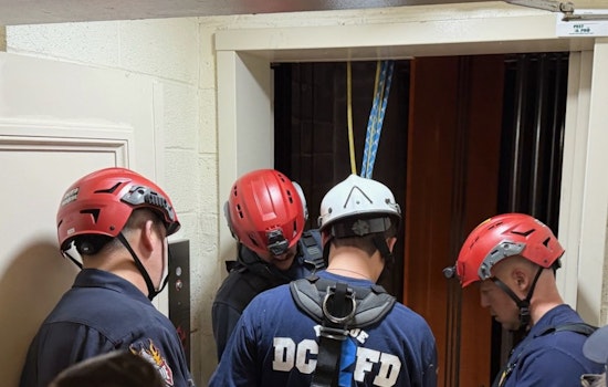 DC Fire and EMS Department Conducts Technical Elevator Rescue on Mass. Ave NW