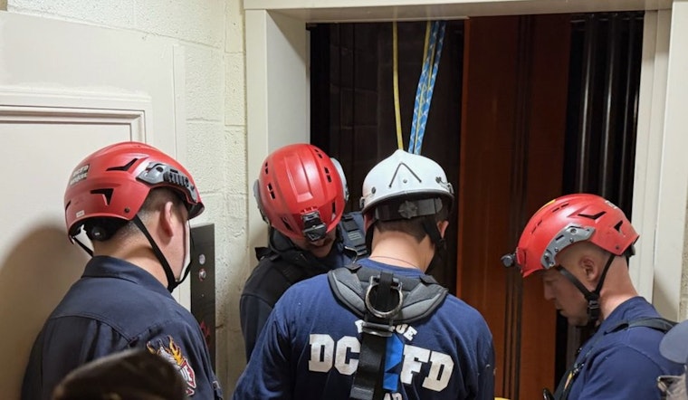 DC Fire and EMS Department Conducts Technical Elevator Rescue on Mass. Ave NW