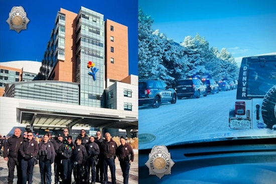 Denver Police Spread Holiday Cheer at Children's Hospital Colorado with 23rd Annual Long Blue Line Event