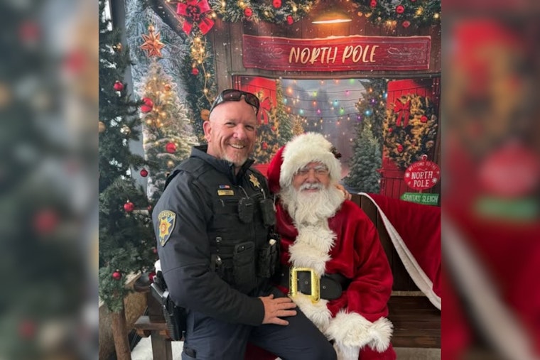 Douglas County Deputy Makes the Nice List: Santa Confirms During Lighthearted Moment at Larkspur School Event