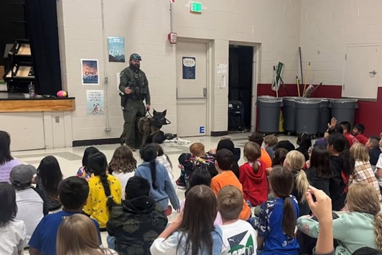 Douglas County Sheriff's K9 Unit Wows Acres Green Elementary with Interactive Demo