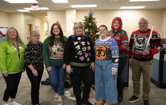Douglas County Sheriff's Office Records Department Celebrates Festive Camaraderie with Ugly Christmas Sweater Contest
