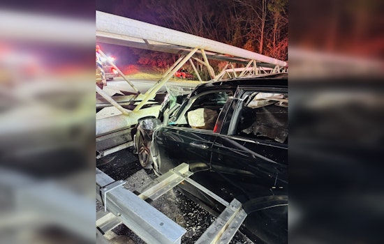 Driver Entrapped, Passengers Injured as Interstate Sign Collapses on Vehicle on I77 in Charlotte