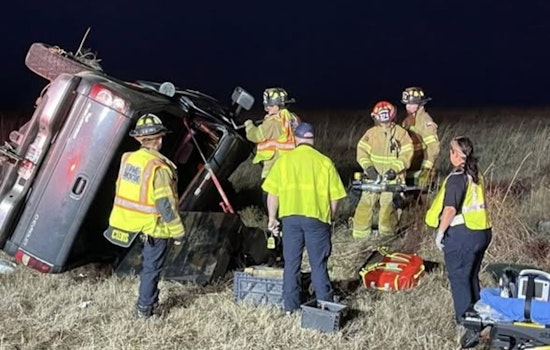 Driver Miraculously Uninjured in Early Morning Rollover Accident in Godley, Emergency Crews Successfully Perform Rescue