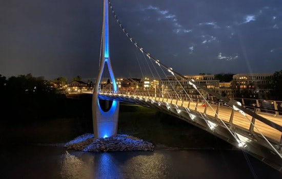 Dublin, Ohio Celebrates Hanukkah: The Dublin Link Bridge Illuminated in Festive Blue and White