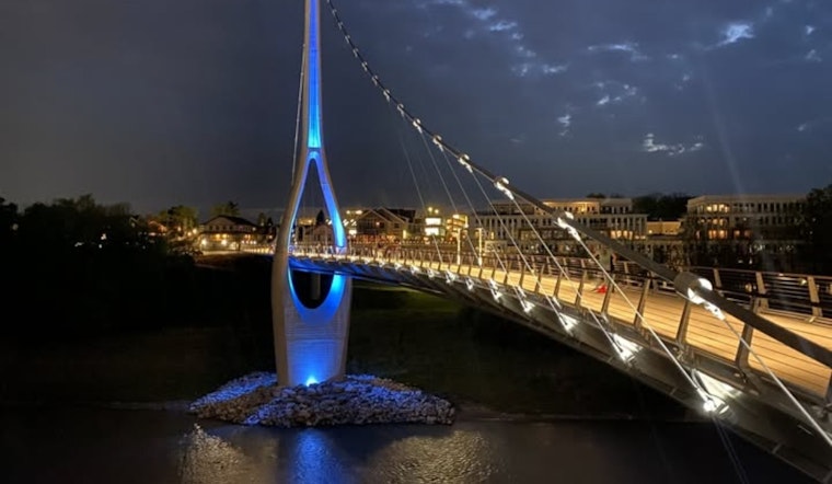 Dublin, Ohio Celebrates Hanukkah: The Dublin Link Bridge Illuminated in Festive Blue and White
