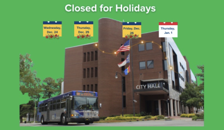 Durham Announces Holiday Service Schedules Including City Closures, Waste Collection Delays, and Free Parking