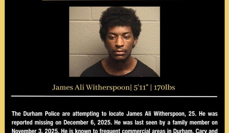 Durham Police Seek Public's Help to Locate Missing Man, James Ali Witherspoon